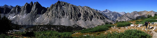 Panoramic Of Hikers On Kersarge Lake Trail Wall Mural
