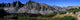 Panoramic Of Hikers On Kersarge Lake Trail Wall Mural