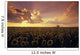 Sunflower Field With Grain Elevator And Dramatic Clouds Wall Mural