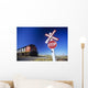 Train Passing Railway Crossing, Winnipeg, Manitoba Wall Mural