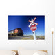 Train Passing Railway Crossing, Winnipeg, Manitoba Wall Mural