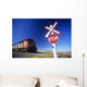 Train Passing Railway Crossing, Winnipeg, Manitoba Wall Mural