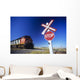 Train Passing Railway Crossing, Winnipeg, Manitoba Wall Mural