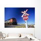 Train Passing Railway Crossing, Winnipeg, Manitoba Wall Mural
