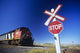 Train Passing Railway Crossing, Winnipeg, Manitoba Wall Mural