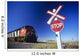 Train Passing Railway Crossing, Winnipeg, Manitoba Wall Mural