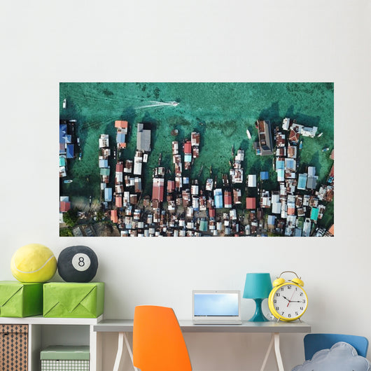 Poverty Slum Poor Fishing Wall Decal