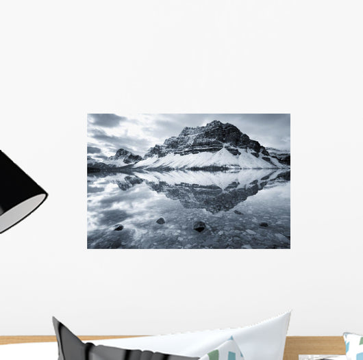 Bow Lake And Mount Crowfoot, Banff National Park, Alberta, Canada Wall Mural