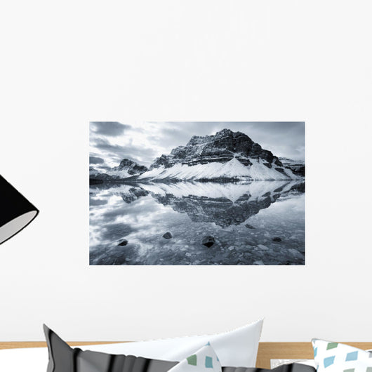 Bow Lake And Mount Crowfoot, Banff National Park, Alberta, Canada Wall Mural