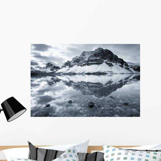 Bow Lake And Mount Crowfoot, Banff National Park, Alberta, Canada Wall Mural