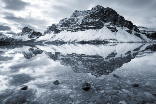 Bow Lake And Mount Crowfoot, Banff National Park, Alberta, Canada Wall Mural