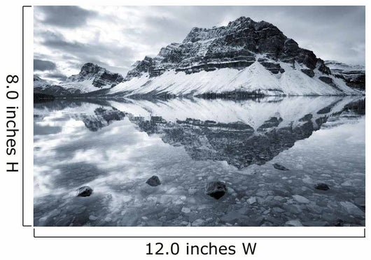 Bow Lake And Mount Crowfoot, Banff National Park, Alberta, Canada Wall Mural