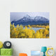 Lake Abraham And Eliot Peak, Kootenay Plains, Alberta, Canada Wall Mural