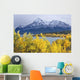 Lake Abraham And Eliot Peak, Kootenay Plains, Alberta, Canada Wall Mural
