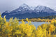 Lake Abraham And Eliot Peak, Kootenay Plains, Alberta, Canada Wall Mural