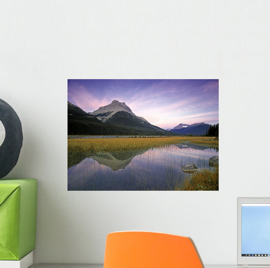 Mount Amery And Mount Athabasca At Rampart Ponds Wall Mural