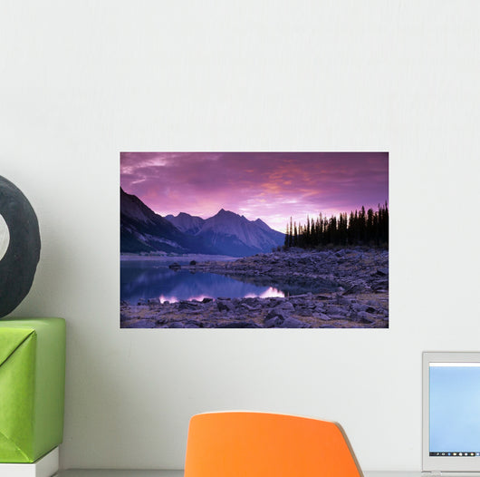 Medicine Lake, Jasper National Park, Alberta, Canada Wall Mural