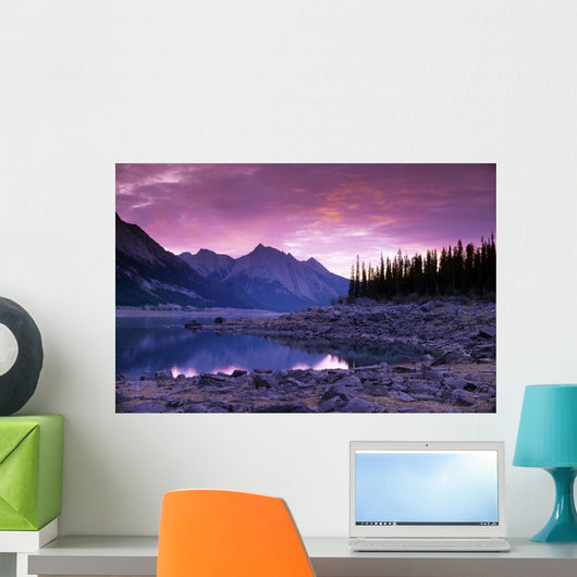 Medicine Lake, Jasper National Park, Alberta, Canada Wall Mural