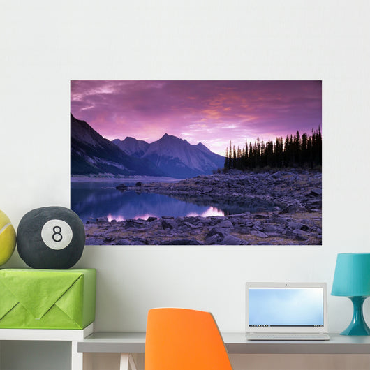 Medicine Lake, Jasper National Park, Alberta, Canada Wall Mural
