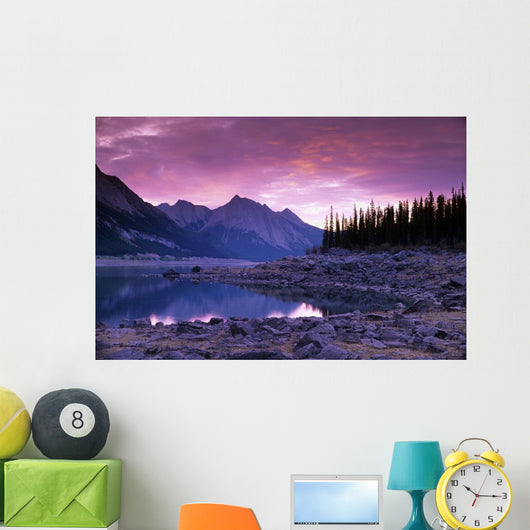 Medicine Lake, Jasper National Park, Alberta, Canada Wall Mural