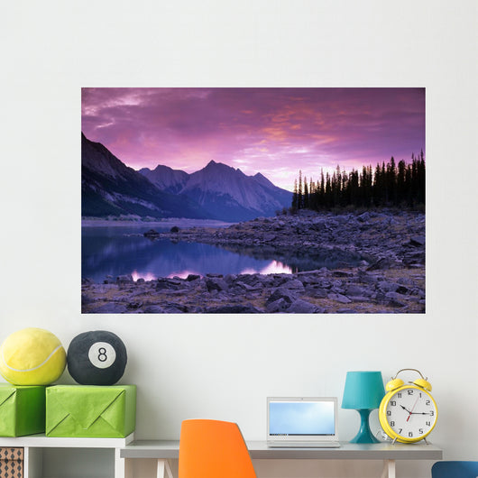 Medicine Lake, Jasper National Park, Alberta, Canada Wall Mural