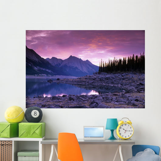 Medicine Lake, Jasper National Park, Alberta, Canada Wall Mural
