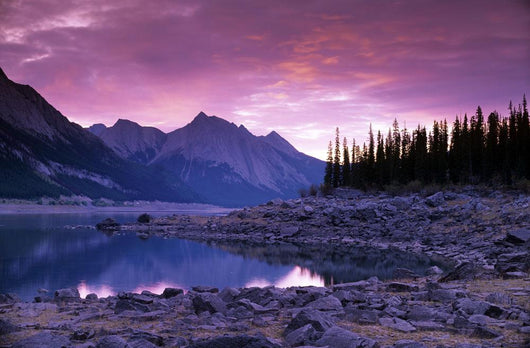 Medicine Lake, Jasper National Park, Alberta, Canada Wall Mural
