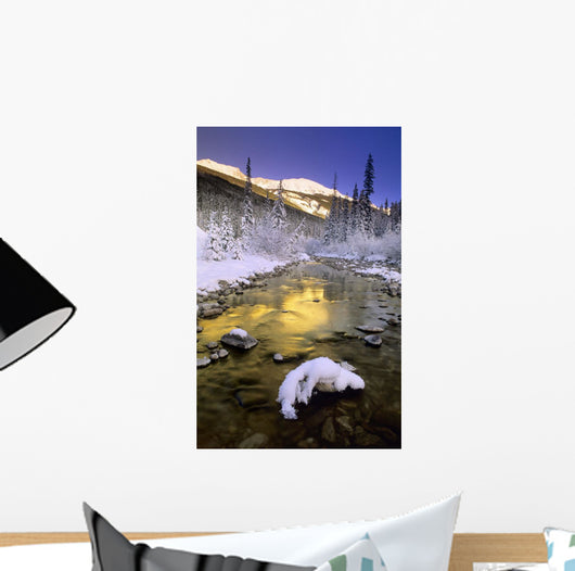 Maligne River And The Colin Range Wall Mural