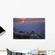 Sunset From Whistler Mountain, Jasper National Park, Alberta, Canada Wall Mural