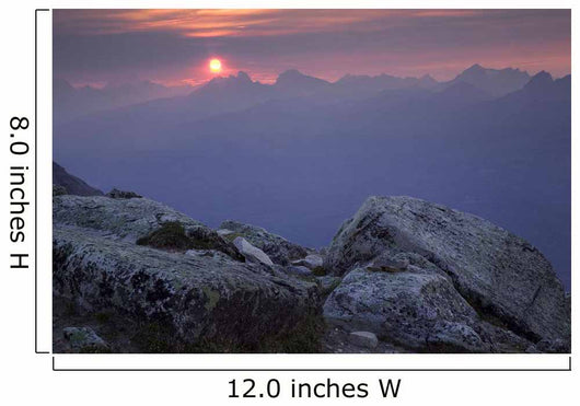 Sunset From Whistler Mountain, Jasper National Park, Alberta, Canada Wall Mural