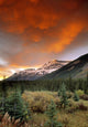 Mt Amery And Dramatic Clouds, Banff National Park, Alberta, Canada Wall Mural
