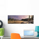 Winter Sunset On Bow River, Banff National Park, Alberta, Canada Wall Mural