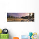 Winter Sunset On Bow River, Banff National Park, Alberta, Canada Wall Mural