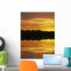Sunset Over Boreal Forest, Medicine Lake, Alberta, Canada Wall Mural