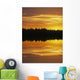 Sunset Over Boreal Forest, Medicine Lake, Alberta, Canada Wall Mural