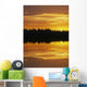 Sunset Over Boreal Forest, Medicine Lake, Alberta, Canada Wall Mural