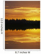 Sunset Over Boreal Forest, Medicine Lake, Alberta, Canada Wall Mural