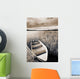 Boat And Reeds, Burntstick Lake, Alberta, Canada Wall Mural