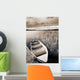 Boat And Reeds, Burntstick Lake, Alberta, Canada Wall Mural