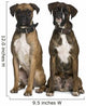 Two Boxer Dogs Sitting Wall Decal