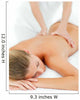 Jolly woman enjoying a massage Wall Mural