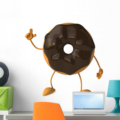 Donut Wall Decal shown on a wall