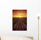 Railway And Sunset, Near Winnipeg, Manitoba Wall Mural