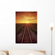 Railway And Sunset, Near Winnipeg, Manitoba Wall Mural