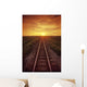 Railway And Sunset, Near Winnipeg, Manitoba Wall Mural