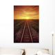 Railway And Sunset, Near Winnipeg, Manitoba Wall Mural