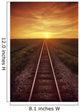 Railway And Sunset, Near Winnipeg, Manitoba Wall Mural