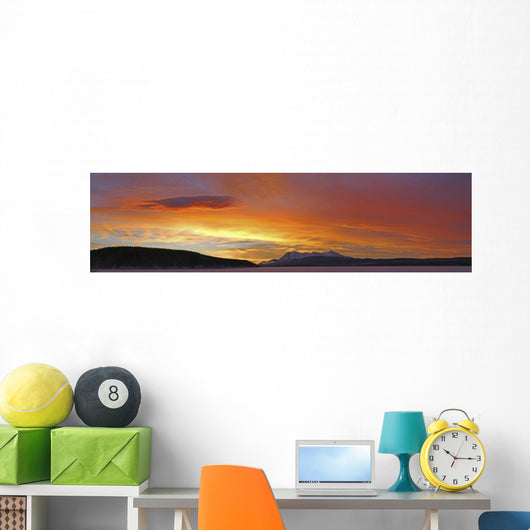 Sunrise Over Teslin Lake, Teslin, Yukon Wall Mural