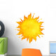 Yellow Watercolor Burning Sun Wall Decal