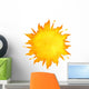 Yellow Watercolor Burning Sun Wall Decal